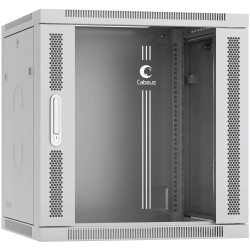 Шкаф коммутационный Cabeus (SH-05F-12U60/60-R) настенный 12U 600x600мм пер.дв.стекл 50кг RAL 7035 550мм 220град. 635мм IP20 сталь
