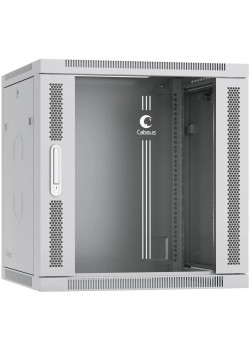 Шкаф коммутационный Cabeus (SH-05F-12U60/60-R) настенный 12U 600x600мм пер.дв.стекл 50кг RAL 7035 550мм 220град. 635мм IP20 сталь