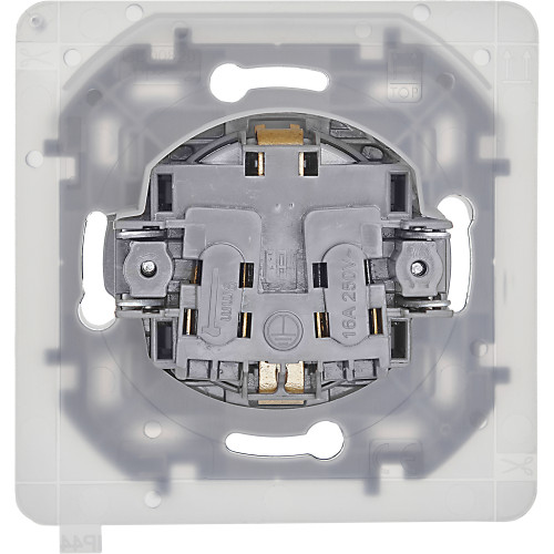 INSPIRIA Розетка 1-местная с заземлением с защитными шторками и крышкой 16А IP44 алюминий INSPIRIA Розетка 1-местная с заземлением с защитными шторками и крышкой 16А IP44 алюминий