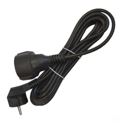 Удлинитель-шнур 1х5м с заземл. 16А IP20 ПВС 3х1 черн. DOMTOK 2359