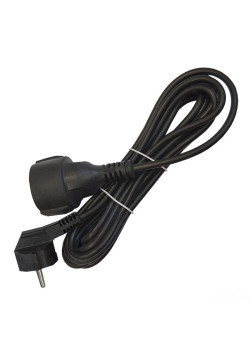 Удлинитель-шнур 1х5м с заземл. 16А IP20 ПВС 3х1 черн. DOMTOK 2359