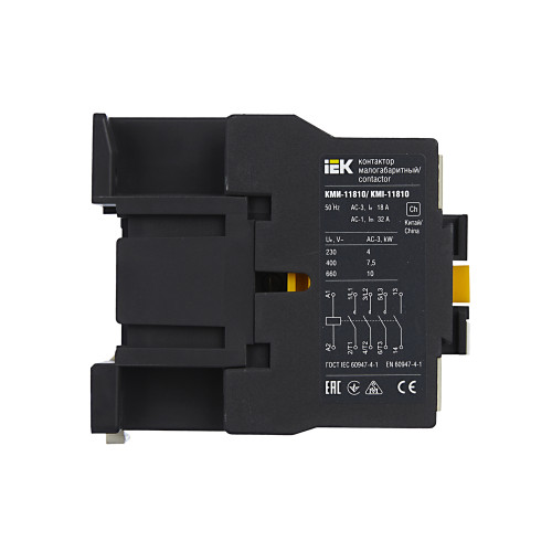 Контактор КМИ-11810 18А 24В/АС3 1NO IEK Контактор КМИ-11810 18А 24В/АС3 1NO IEK