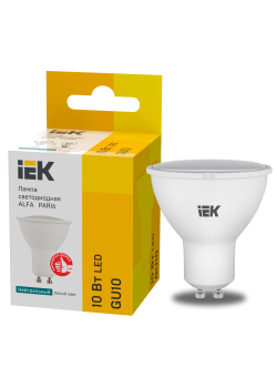 Лампа светодиодная ALFA PAR16 софит 10Вт 230В 4000К GU10 (6шт)IEK