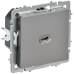 BRITE Розетка USB C 65Вт высокоскоростная зарядка РЮ12-1-БрС сталь IEK BRITE Розетка USB C 65Вт высокоскоростная зарядка РЮ12-1-БрС сталь IEK