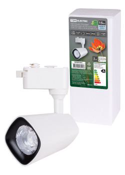 Светильник трековый однофазный LED TRL-02-015-NW 15 Вт, 24°, 4000 К, 90 Ra, белый, TDM