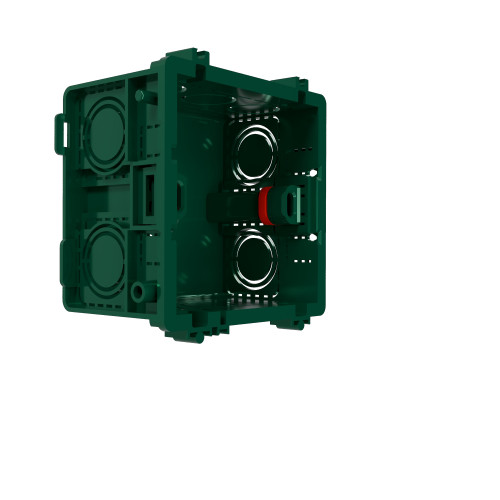 Systeme Infinity, Коробка установочная 86х86 мм, стыкуемая, для сплошных стен, Зеленый Systeme Infinity, Коробка установочная 86х86 мм, стыкуемая, для сплошных стен, Зеленый