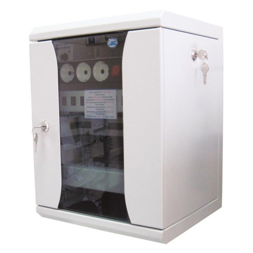Шкаф коммутационный ЦМО (ШРН-12.255-10) настенный 12U 320x305мм пер.дв.стекл 100кг серый 255мм 10.62кг 180град. 600мм металл Шкаф коммутационный ЦМО (ШРН-12.255-10) настенный 12U 320x305мм пер.дв.стекл 100кг серый 255мм 10.62кг 180град. 600мм металл