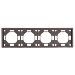 Рамка STEKKER, PFR00-5004-09 4-местная, серия Эмили, антрацит, soft touch