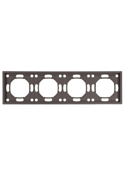 Рамка STEKKER, PFR00-5004-09 4-местная, серия Эмили, антрацит, soft touch