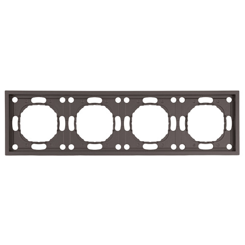 Рамка STEKKER, PFR00-5004-09 4-местная, серия Эмили, антрацит, soft touch