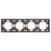 Рамка STEKKER, PFR00-5004-09 4-местная, серия Эмили, антрацит, soft touch Рамка STEKKER, PFR00-5004-09 4-местная, серия Эмили, антрацит, soft touch