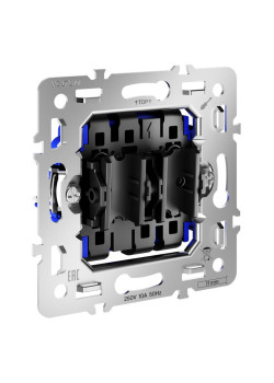 Переключатель проходной 2-кл. S70 10А механизм Voltum VLS0203M