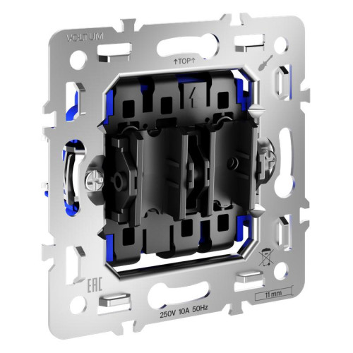 Переключатель проходной 2-кл. S70 10А механизм Voltum VLS0203M