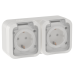 TORS Розетка 2-местная горизонтальная 16А IP55 TS322 белый IEK TORS Розетка 2-местная горизонтальная 16А IP55 TS322 белый IEK