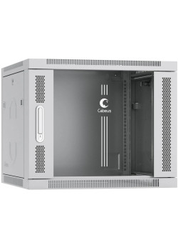 Шкаф коммутационный Cabeus (SH-05F-9U60/60) настенный 9U 600x600мм пер.дв.стекл 60кг серый 540мм 20кг 501мм IP20 сталь