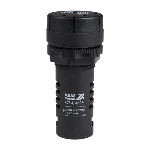 Зуммер с пульсирующим сигналом OptiSignal Compact D22 C7-B-M2F черный 230 В AC/DC