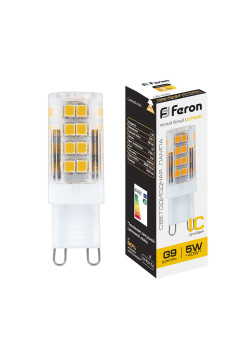 Лампа светодиодная Feron LB-432 G9 5W 175-265V 2700K
