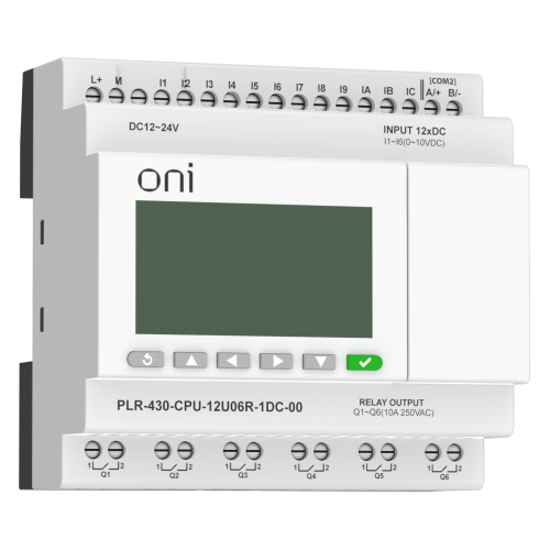 ПЛК 430 Модуль ЦПУ 6 DI 6 UI (0-10 В/DI) 6 RO 24В DC с экраном ONI