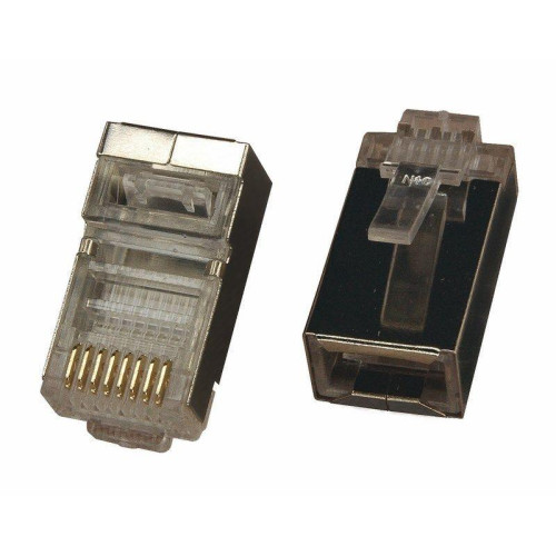 Джек компьютерный RJ45 (8P8C) кат.5E с экраном (уп.100шт) Rexant 05-1023 Джек компьютерный RJ45 (8P8C) кат.5E с экраном (уп.100шт) Rexant 05-1023