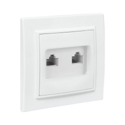Минск Розетка RJ-45+Phone СП белая EKF