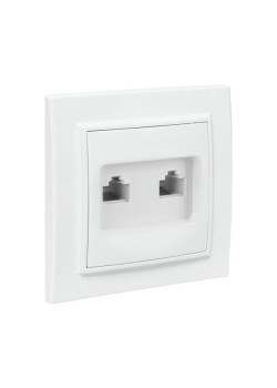 Минск Розетка RJ-45+Phone СП белая EKF