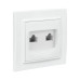 Минск Розетка RJ-45+Phone СП белая EKF