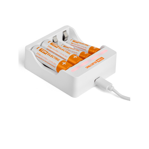 Зарядное устройство 2044 (200 mA 4 слота АА/ААА 4 кан. USB) TDM Зарядное устройство 2044 (200 mA 4 слота АА/ААА 4 кан. USB) TDM