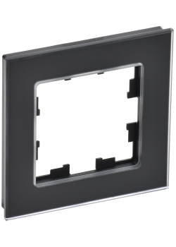 BRITE Рамка 1-местная РУ-1-2-Бр стекло черный матовый IEK