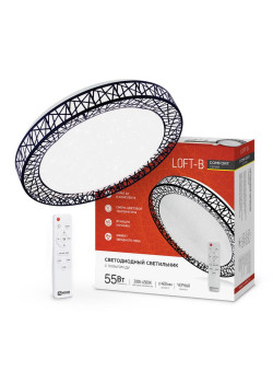 Светильник светодиодный COMFORT Loft-B 55Вт 230В 3000-6500К 4400лм 400х100мм с пультом ДУ IN HOME 4690612034775