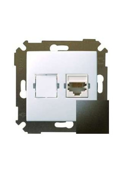 Розетка компьютерная СП Simon34 RJ45 механизм графит Simon 34598-038