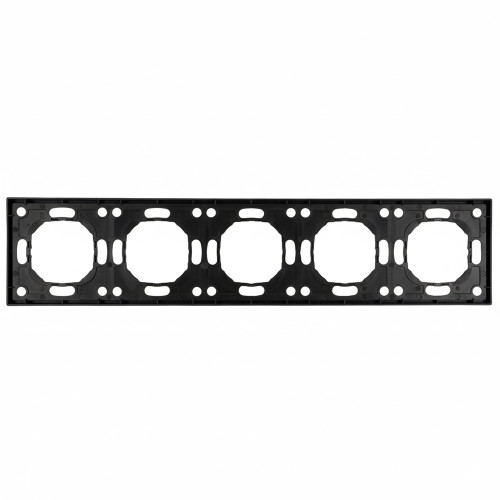 Рамка STEKKER, PFR00-5005-05 5-местная, серия Эмили, черный уголь, soft touch Рамка STEKKER, PFR00-5005-05 5-местная, серия Эмили, черный уголь, soft touch