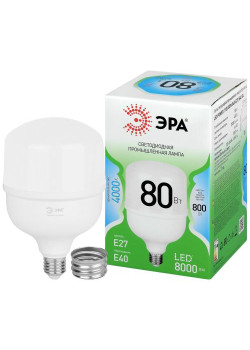 Лампа светодиодная GREEN LINE POWER T120-80W-840-E27/E40 GL 80Вт колокол 4000К яркий свет бел. E27/E40 Эра Б0066998