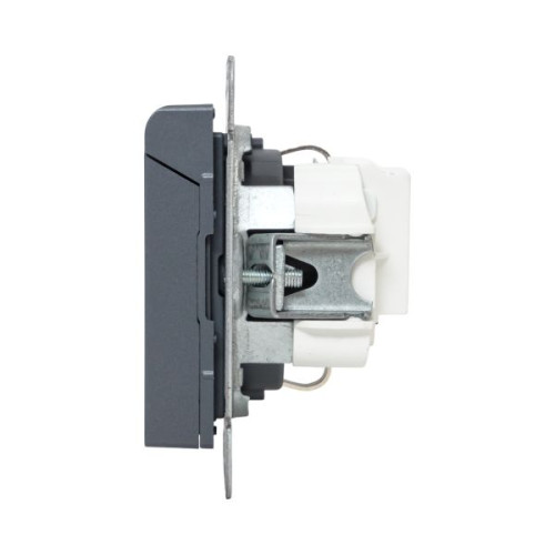 Механизм роз., 16А, IP44, с.з., с.ш., c крышкой, графит., Эпика EKF Механизм роз., 16А, IP44, с.з., с.ш., c крышкой, графит., Эпика EKF