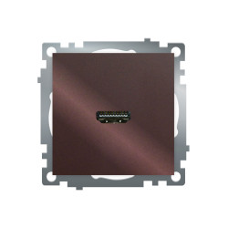 Розетка HDMI 2.1, Type A (механизм), STEKKER GLS00-7118-04, серия Катрин, шоколад