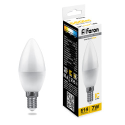 Лампа светодиодная Feron LB-97 Свеча E14 7W 175-265V 2700K