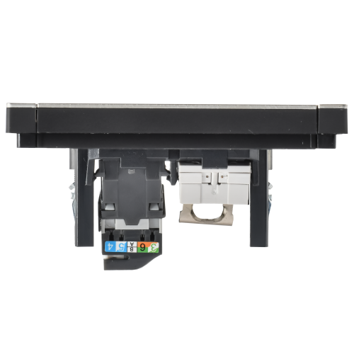 FORTE&PIANO Розетка двойная RJ11+RJ45 кат.5E FP635M металл шампань IEK FORTE&PIANO Розетка двойная RJ11+RJ45 кат.5E FP635M металл шампань IEK