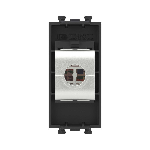 Компьютерная розетка RJ-45 без шторки модульная, кат.5е экранированная, Avanti, черный матовый, 1 модуль Компьютерная розетка RJ-45 без шторки модульная, кат.5е экранированная, Avanti, черный матовый, 1 модуль