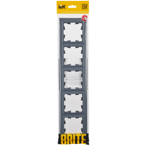 BRITE Рамка 5-местная РУ-5-БрМ маренго IEK BRITE Рамка 5-местная РУ-5-БрМ маренго IEK