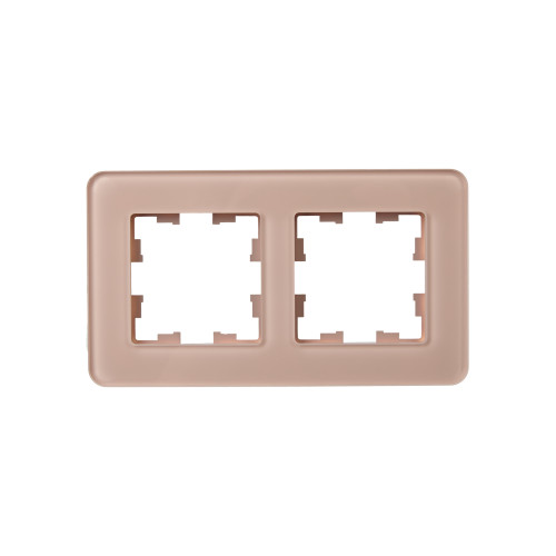 BRITE Рамка 2-местная РУ-2-2-Бр стекло дымчатый RE IEK BRITE Рамка 2-местная РУ-2-2-Бр стекло дымчатый RE IEK