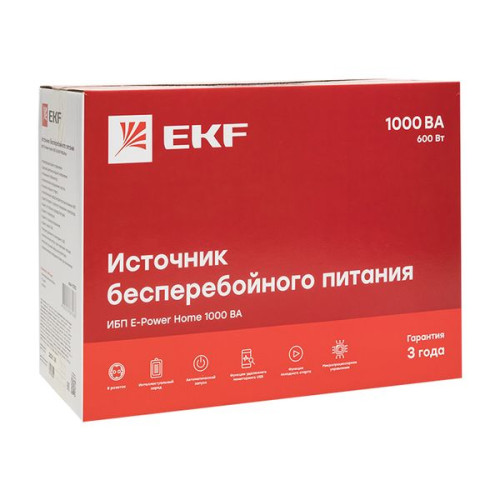 ИБП E-Power Home 1000 ВА, 600Вт,8хSchuko,USB,RJ45 ИБП E-Power Home 1000 ВА, 600Вт,8хSchuko,USB,RJ45