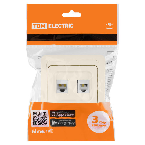 Розетка компьютерная RJ-45 + TФ (RJ-11) сл. кость Розетка компьютерная RJ-45 + TФ (RJ-11) сл. кость