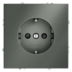 Розетка 1-м СП S70 16А с заземл. защ. шторки механизм титан Voltum VLS040206