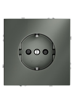 Розетка 1-м СП S70 16А с заземл. защ. шторки механизм титан Voltum VLS040206