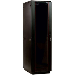 Шкаф серверный ЦМО (ШТК-М-42.8.10-1ААА-9005) напольный 42U 800x1000мм пер.дв.стекл задн.дв.спл.стал.лист 2 бок.пан. направл.под закл.гайки 550кг черный 855мм 134.6кг 180град. 2030мм IP20 сталь