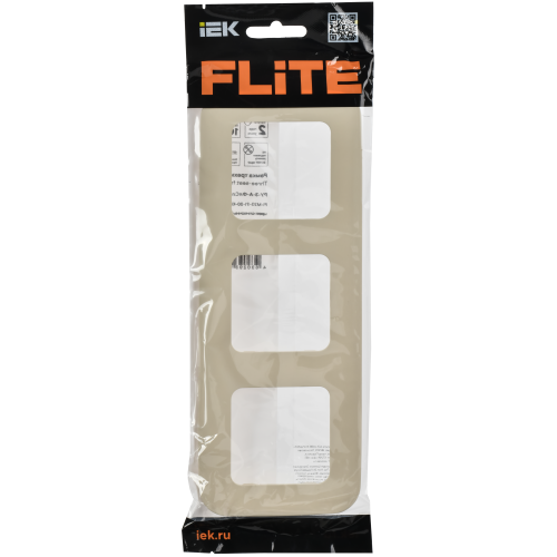 FLITE Рамка 3-местная РУ-3-А-ФлСл сливочный IEK FLITE Рамка 3-местная РУ-3-А-ФлСл сливочный IEK