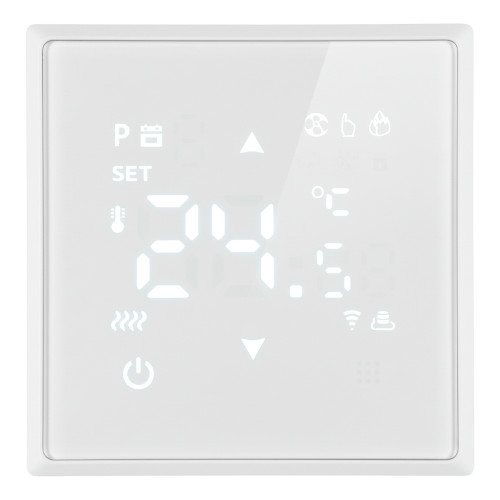 Терморегулятор Wi-Fi (механизм), STEKKER, 250В, 3500Вт, серия Эмили, RSW00-5119-01, белый фарфор, soft touch
