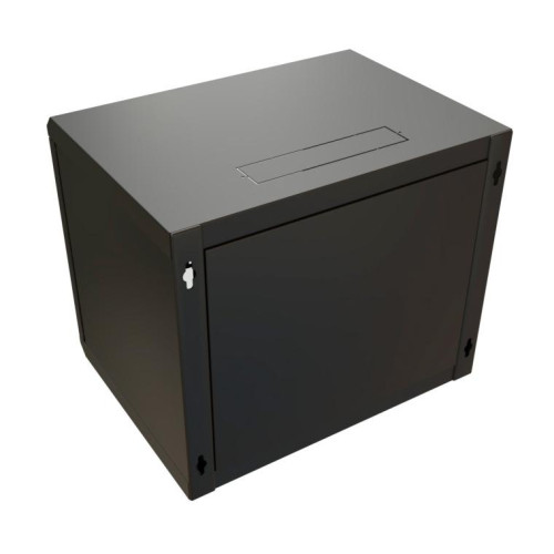 Шкаф коммутационный WRline (WR-TW-1545-SR-RAL9004) настенный 15U 600x450мм пер.дв.металл 2 бок.пан. направл.под винты 60кг черный 370мм 775мм IP20 сталь Шкаф коммутационный WRline (WR-TW-1545-SR-RAL9004) настенный 15U 600x450мм пер.дв.металл 2 бок.пан. направл.под винты 60кг черный 370мм 775мм IP20 сталь
