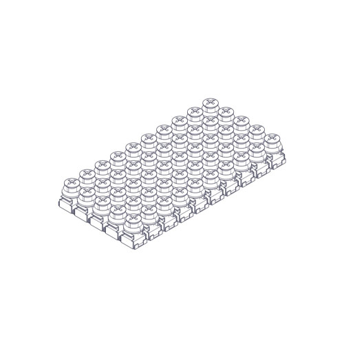 Монтажный комплект Uniprom, M6 (винт, шайба, гайка с защелкой), упаковка 50 шт.