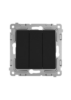 Выключатель 3-кл. СП Pixel 10А IP20 механизм карбон TOKOV ELECTRIC TKE-PX-V3-C14