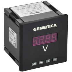 Вольтметр цифровой щитовой однофазный DO RS-485 96х96мм LED GENERICA